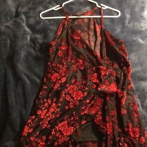 High low wrap dress